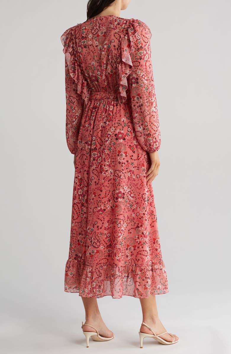 AREA STARS Gisele Long Sleeve Midi Dress, Alternate, color, Pink