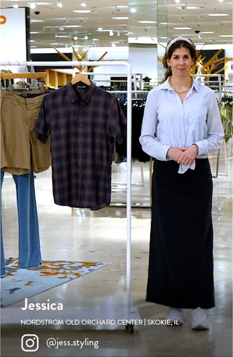 Down the Middle Check Short Sleeve Button-Up Shirt, sales video thumbnail