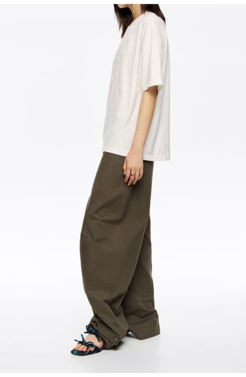 Bimba Y Lola Adjustable Barrel Leg Trousers In Brown