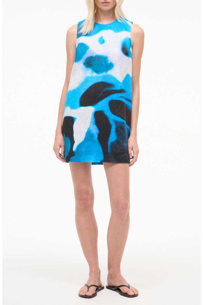 Brea Linen Dress, Main, color, BLUE HAZE