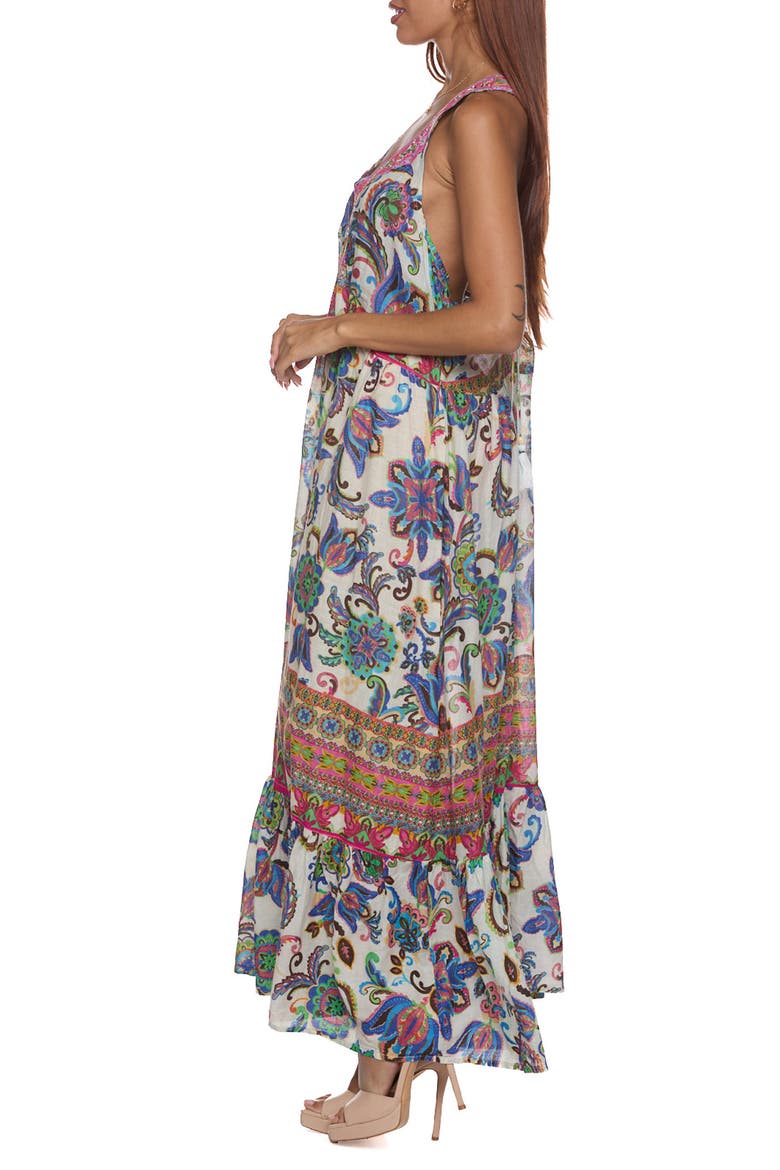 Tiered Maxi Halter Dress, Alternate, color, BLUE