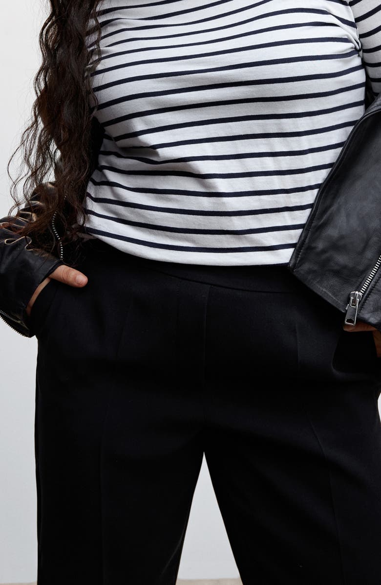 MANGO Relaxed Fit Straight Leg Trousers, Alternate, color, 