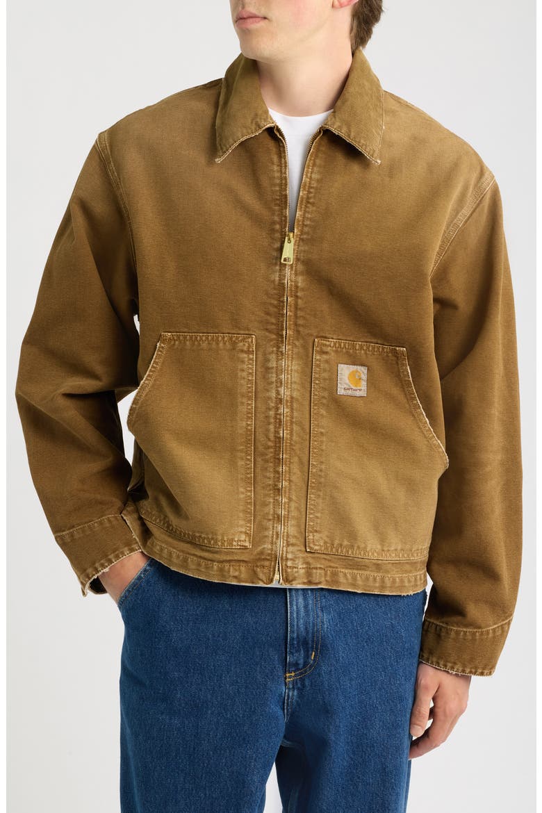 OG Arcan Graphic Organic Cotton Canvas Jacket, Alternate, color, HAMILTON BROWN