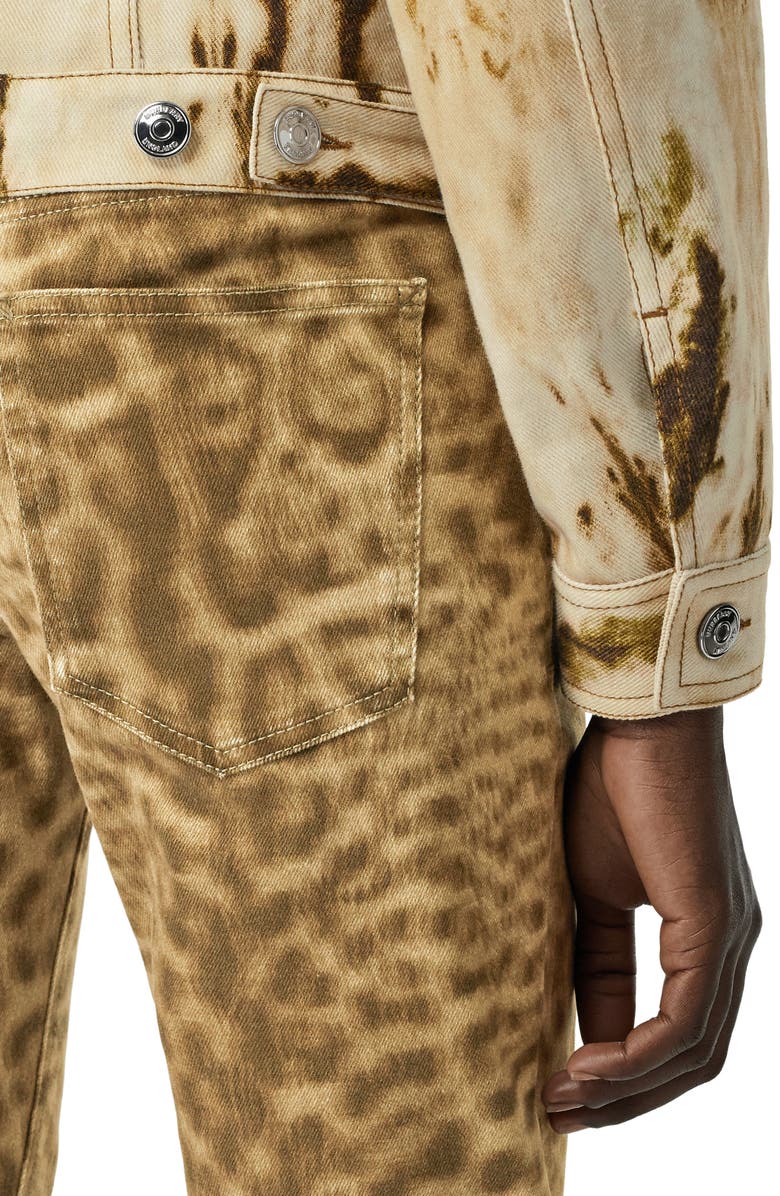 Burberry Leopard Print Skinny Jeans, Alternate, color, 