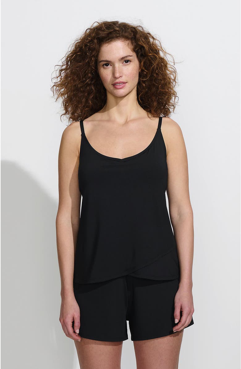 Lands' End Tulip Romper Swimsuit, Main, color, Black