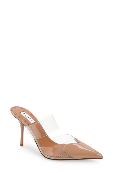 High Love Heart Pointed Toe Mule