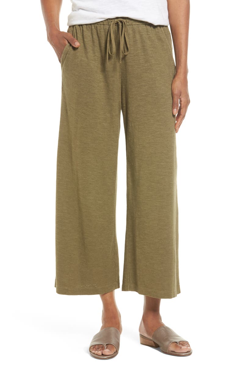 Eileen Fisher Hemp & Organic Cotton Wide Leg Pants, Main, color,