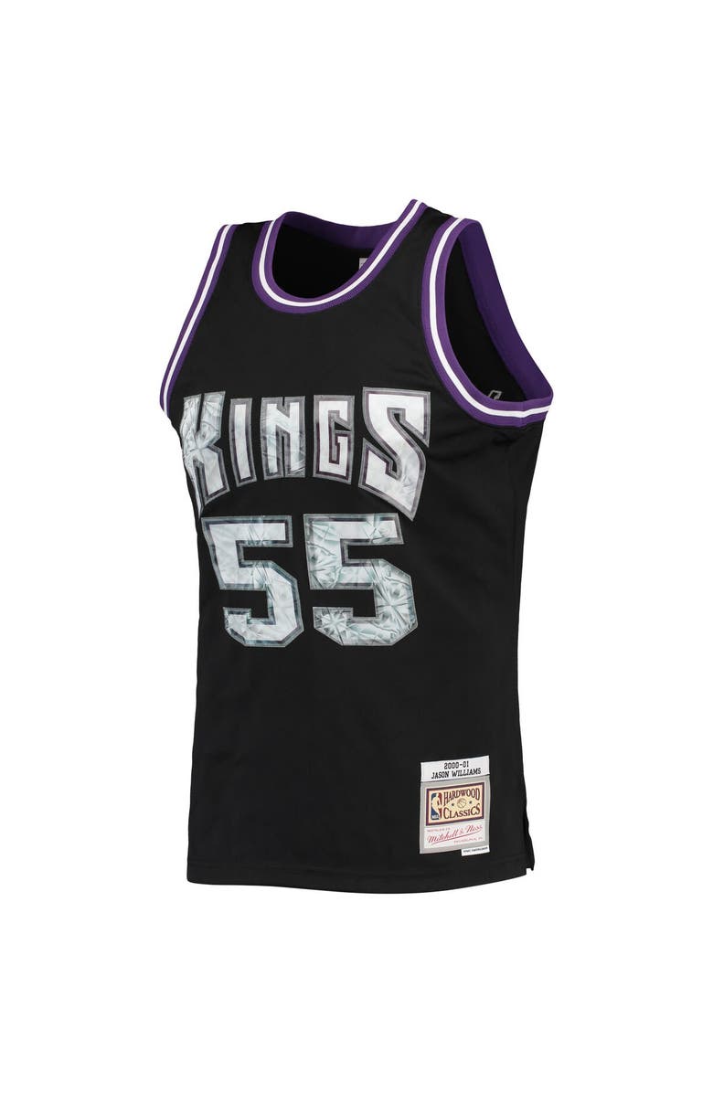 Mitchell & Ness Men's Mitchell & Ness Jason Williams Black Sacramento Kings 2000/01 Hardwood Classics NBA 75th Anniversary Diamond Swingman Jersey, Alternate, color, 