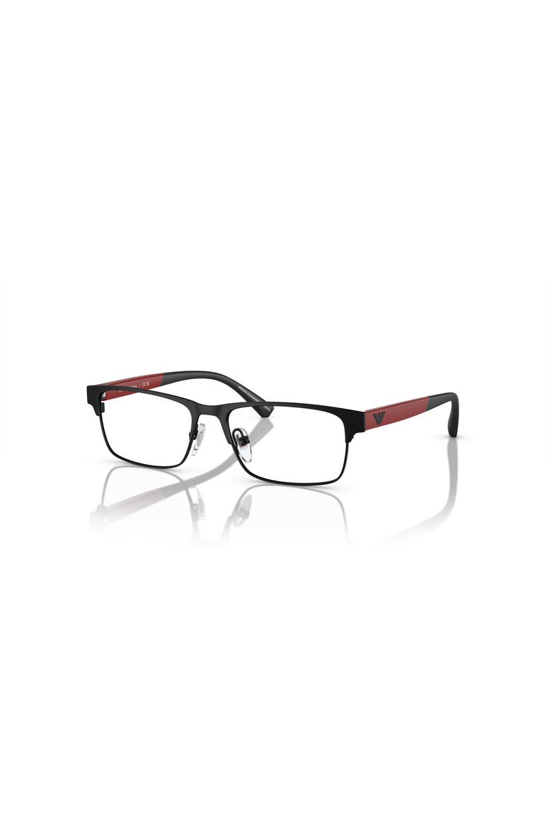 49mm Rectangle optical glasses, Main, color, Black