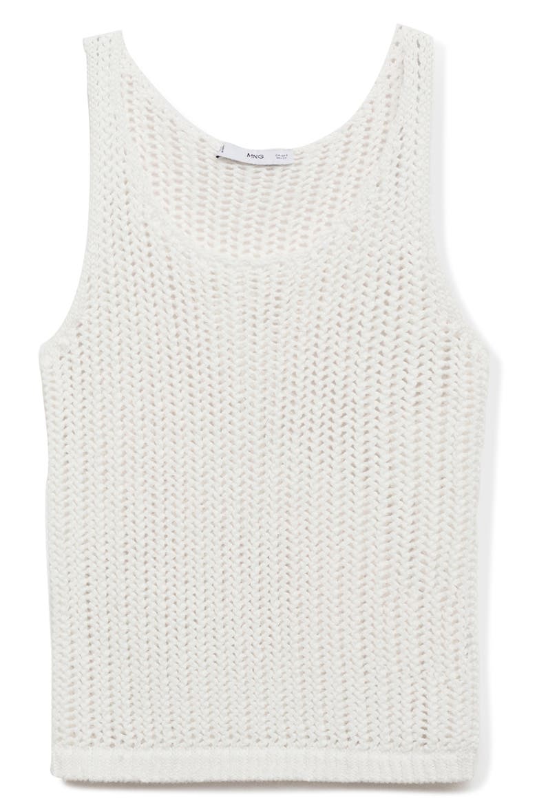 Semisheer Crochet Tank Top, Alternate, color, OFF WHITE