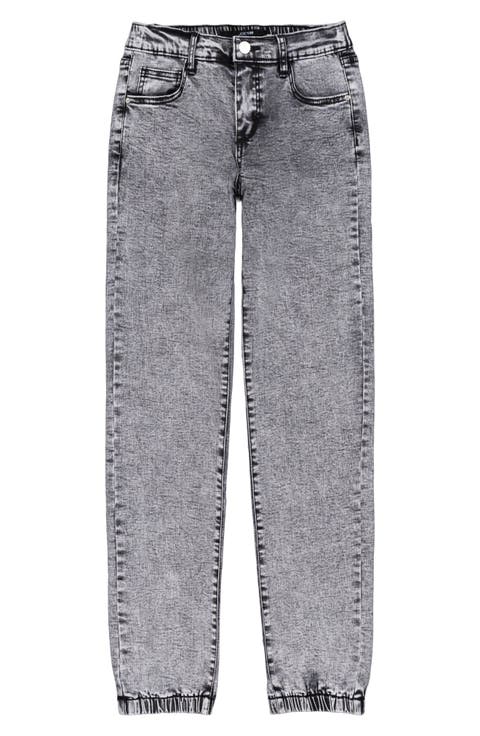 Kids' Lara Straight Leg Jeans (Faded Black) (Big Kid)
