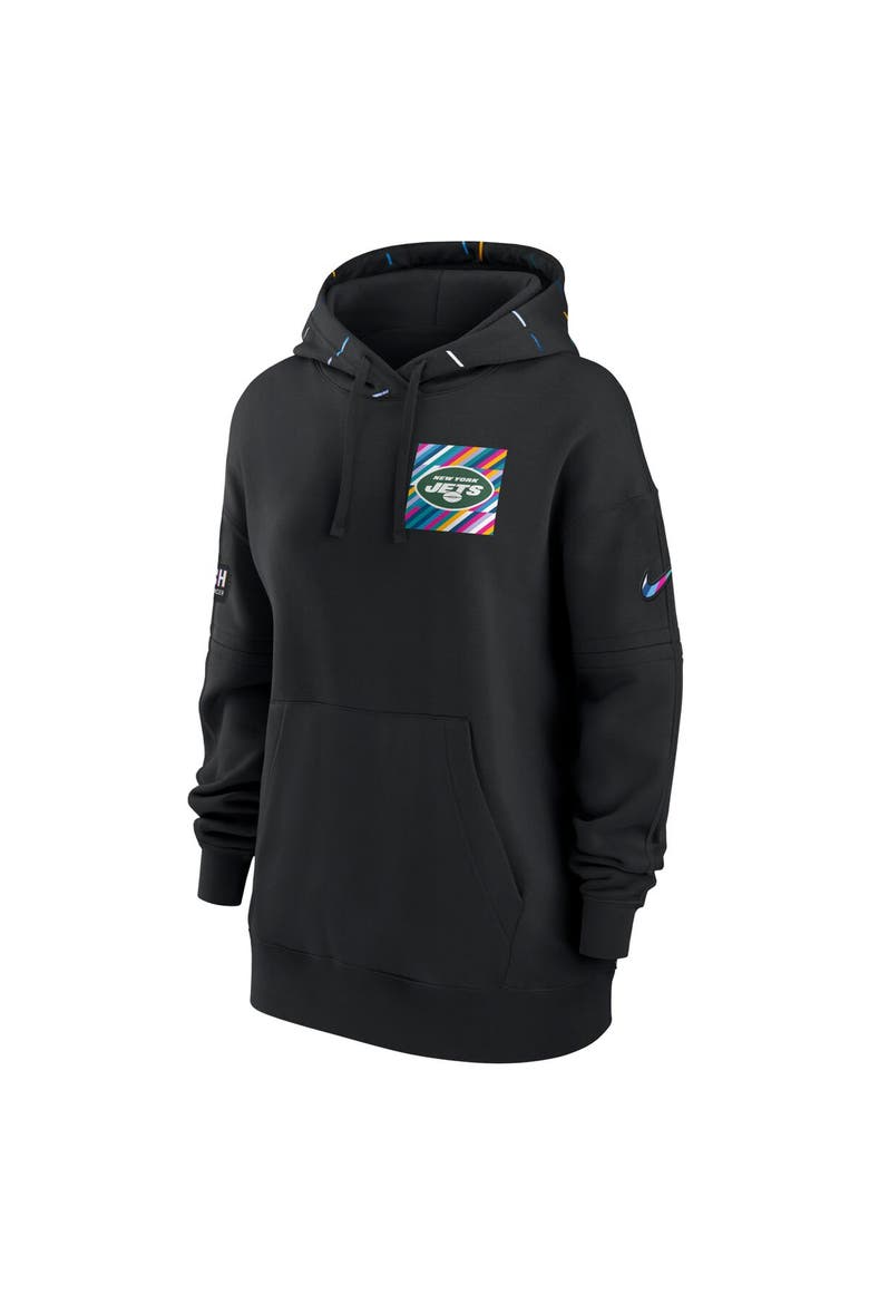 Women's Nike Black New York Jets 2023 NFL Crucial Catch Club Pullover Hoodie, Alternate, color, Black