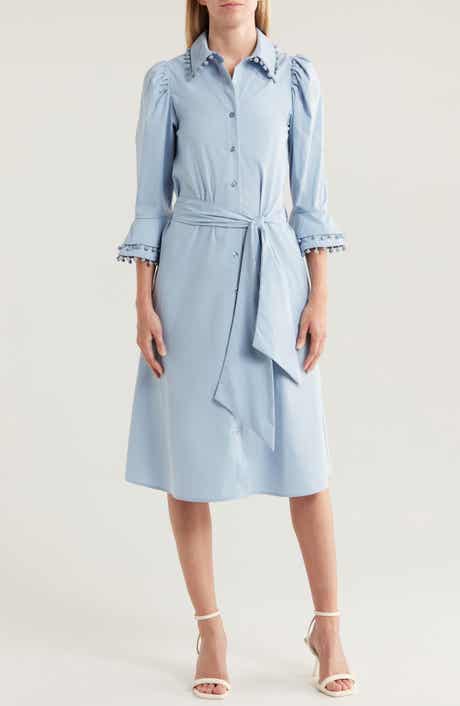 BY DESIGN Lucia Stretch Cotton Poplin Shirtdress