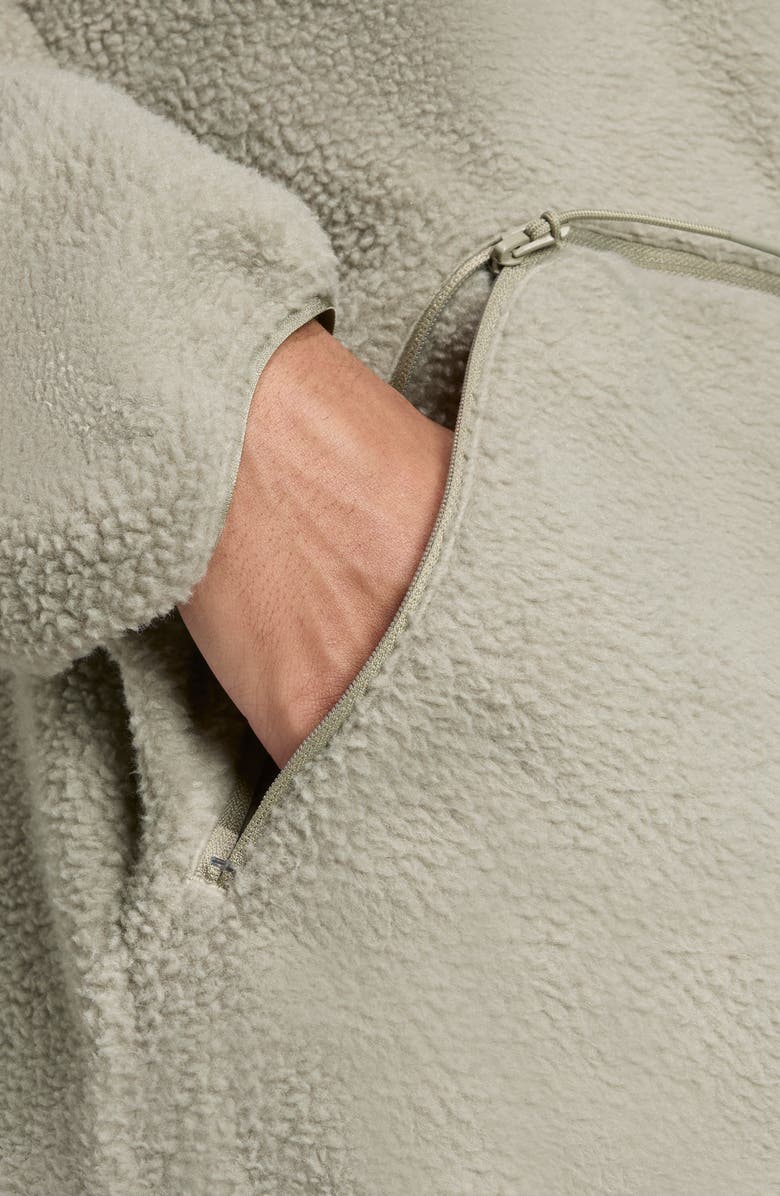 adidas City Tech High Pile Fleece Full Zip Jacket, Alternate, color, Silver Pebble