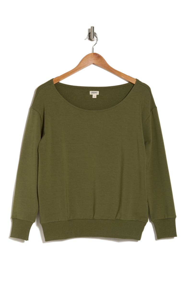 Kimora One-Shoulder Top, Alternate, color, OLIVE