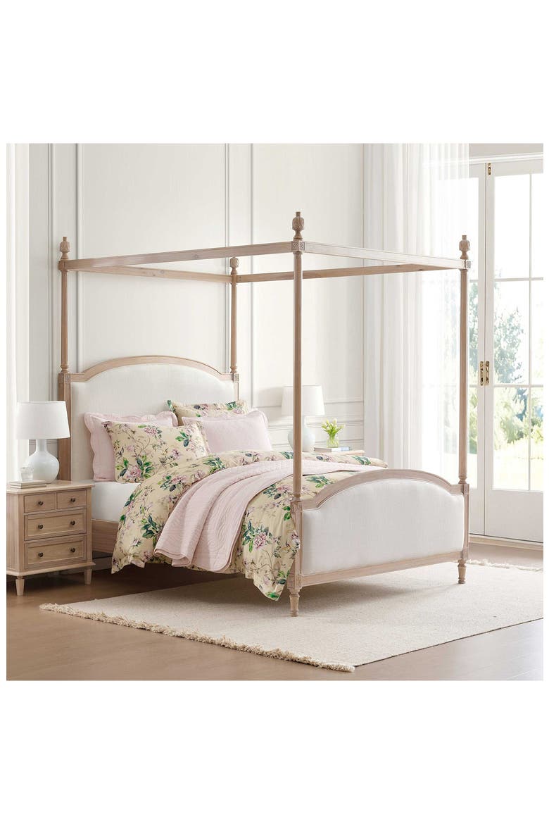 Signature Scallop Solid Pique Duvet Set, Alternate, color, PEARL PEACH