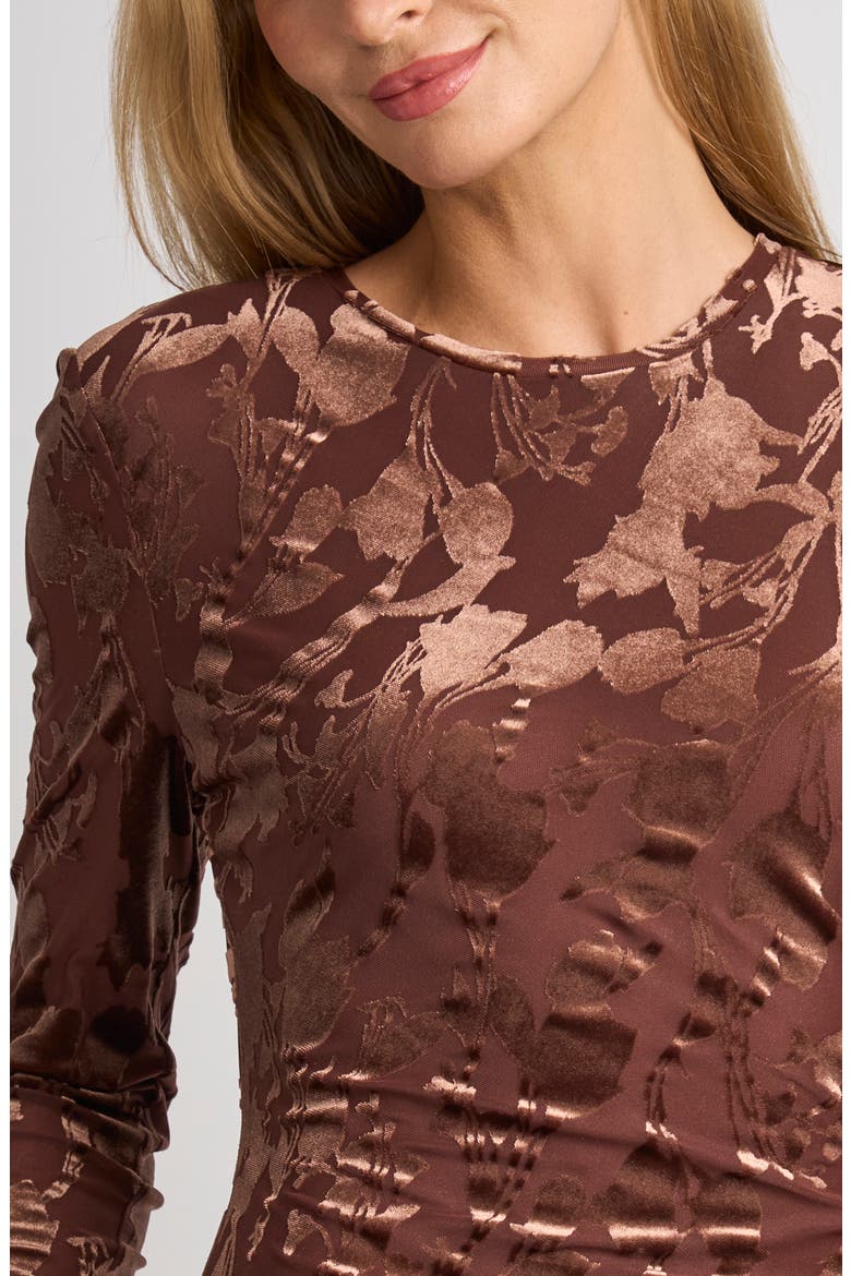 Max Burnout Maxi Dress, Alternate, color, RUSSET BROWN