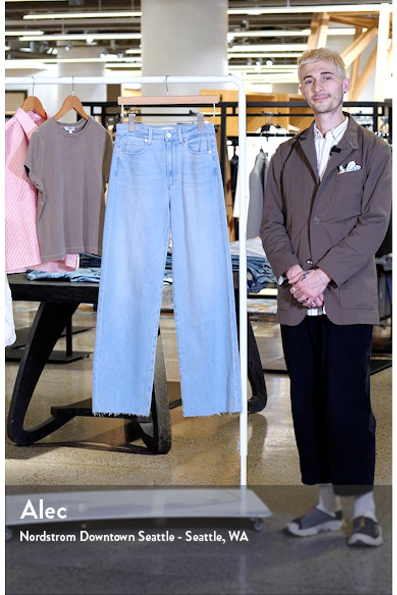 Anessa Raw Hem Wide Leg Jeans video