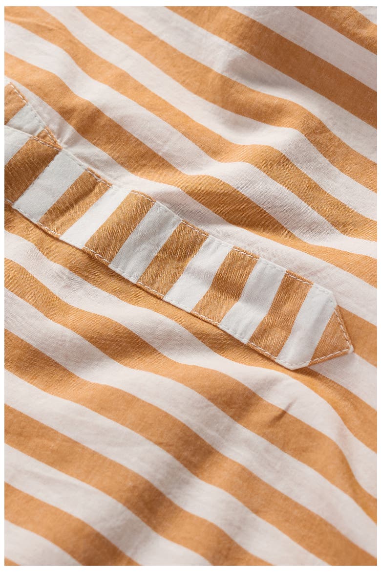 Eyebright Stripe Organic Cotton Popover Shirt, Alternate, color, MINI SCALLION CUMIN