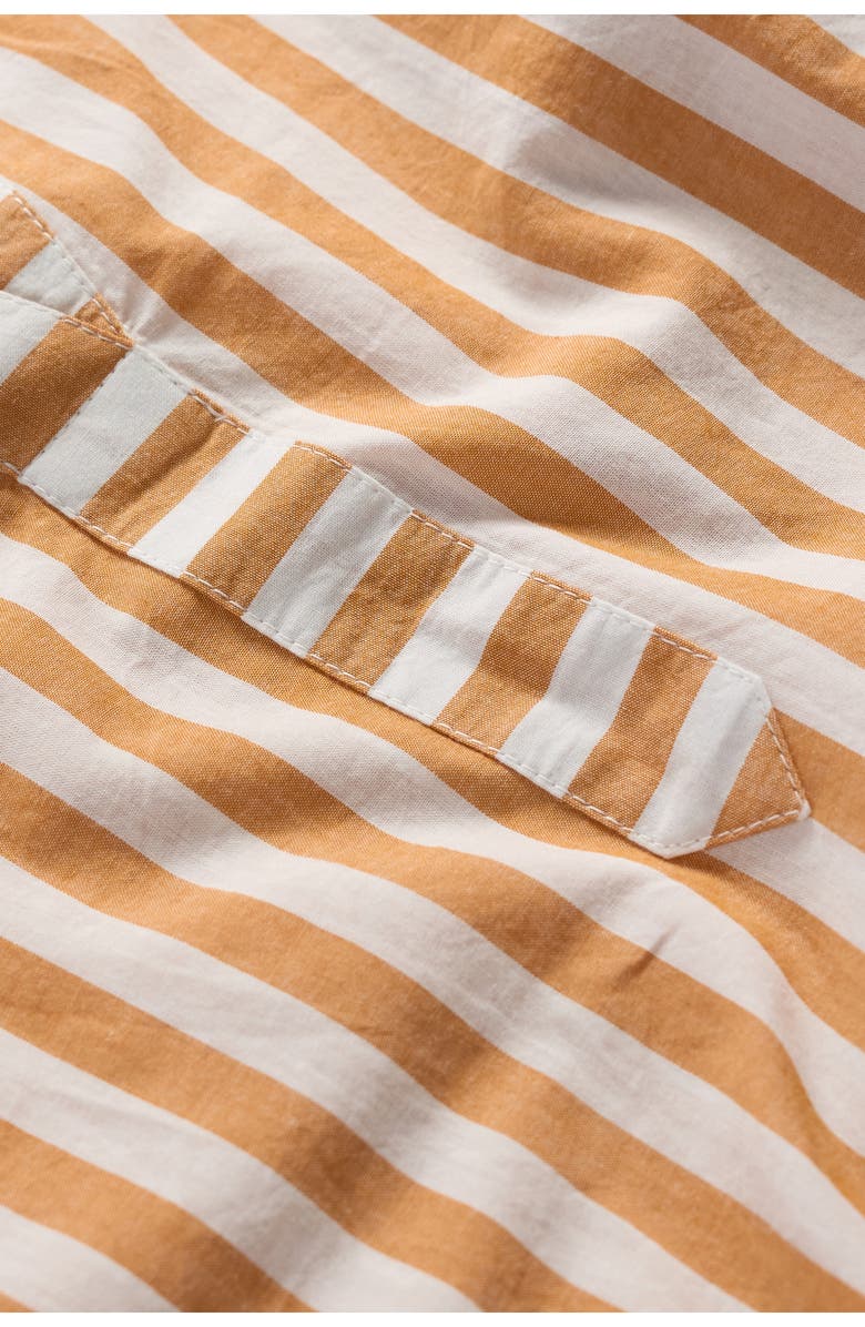 Seasalt Cornwall Eyebright Stripe Organic Cotton Popover Shirt, Alternate, color, Mini Scallion Cumin