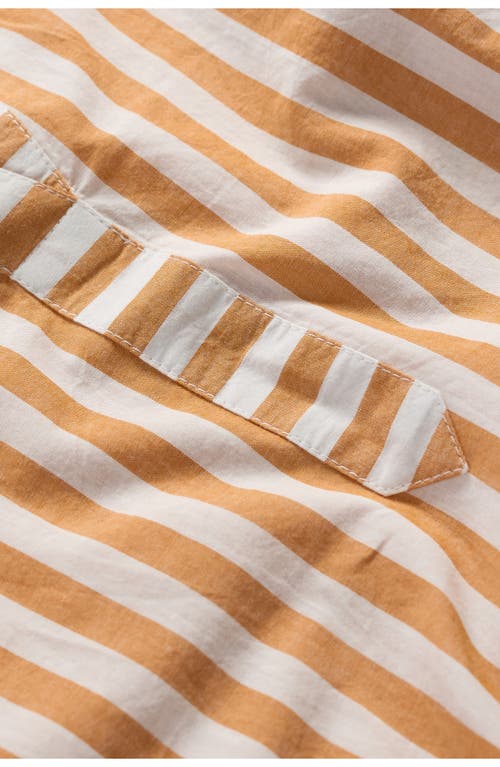 Shop Seasalt Cornwall Eyebright Stripe Organic Cotton Popover Shirt In Mini Scallion Cumin