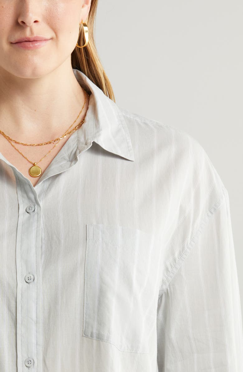 Treasure & Bond Cotton Voile Button-Up Shirt, Alternate, color,