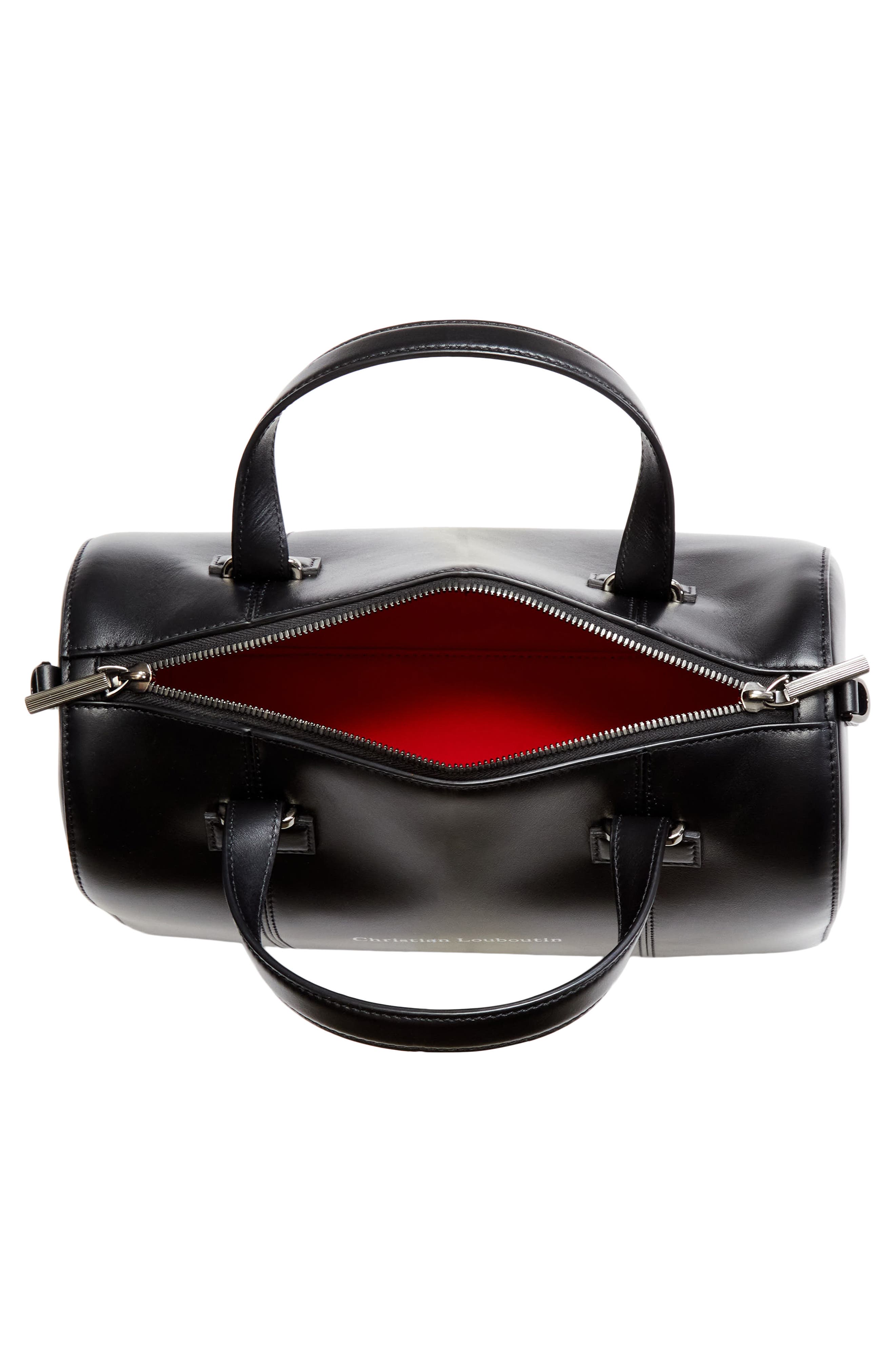 Small Tactical Leather Duffle Bag, Alternate, color, BK01 - BLACK