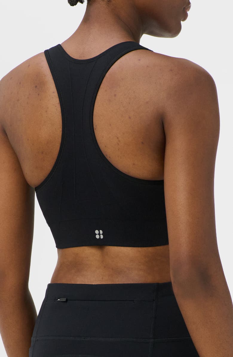 Sweaty Betty Stamina Seamless Sports Bra, Alternate, color, Black