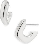 Madewell Sculptural Huggie Hoop Earrings