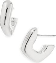 Madewell Sculptural Huggie Hoop Earrings