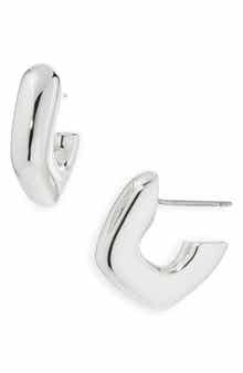 Sculptural Huggie Hoop Earrings