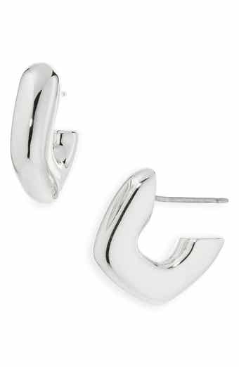 Sculptural Huggie Hoop Earrings