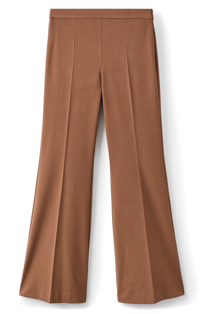 MANGO Milano Wide Leg Pants, Alternate, color, Caramel