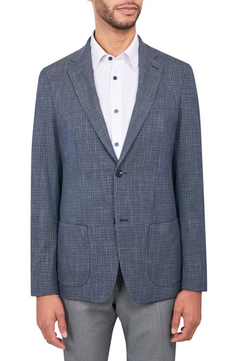 Slim Fit Microcheck Sport Coat