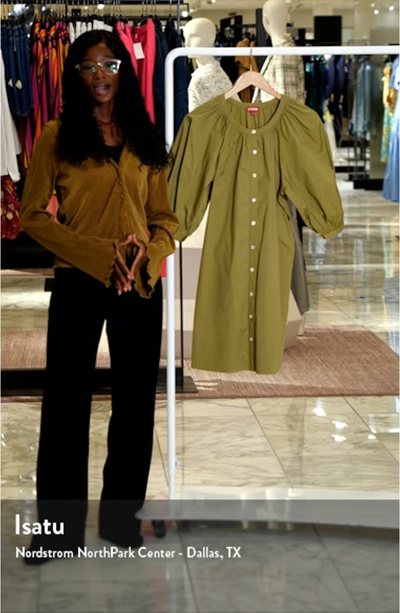 Vincent Stretch Cotton Mini Shirtdress, sales video thumbnail