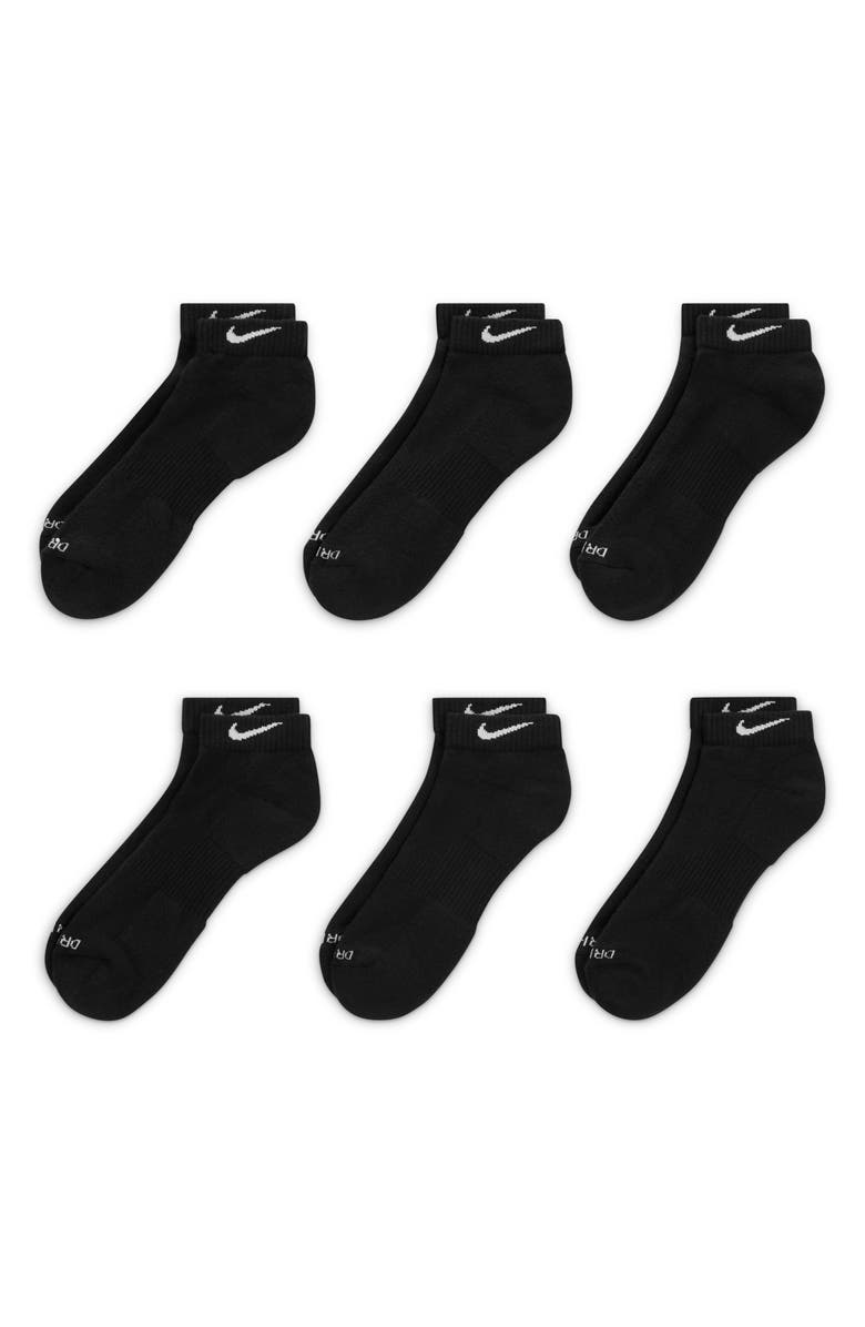 Nike Kids' 6-Pack Comfort Plus Dri-FIT Cushioned Ankle Socks, Main, color,