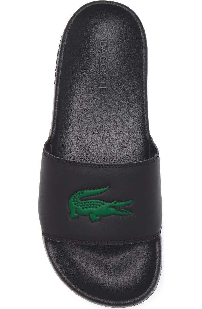 Lacoste Serve Slide Sandal, Alternate, color, Black/ Green