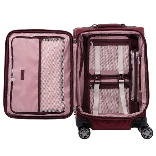 Travelpro Platinum Elite Softside Expandable 20-inch Carry-on Luggage, Fits Up To 15" Laptop In Bordeaux