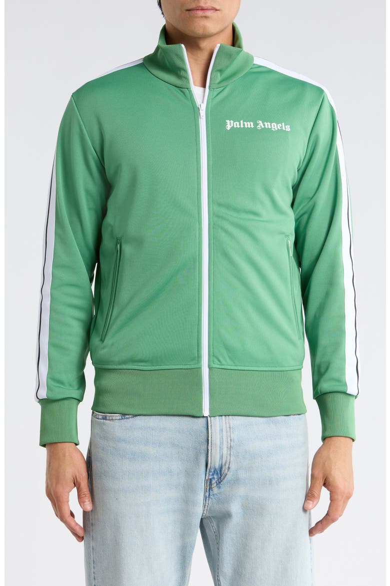Classic Logo Track Jacket, Main, color, GREEN WHITE
