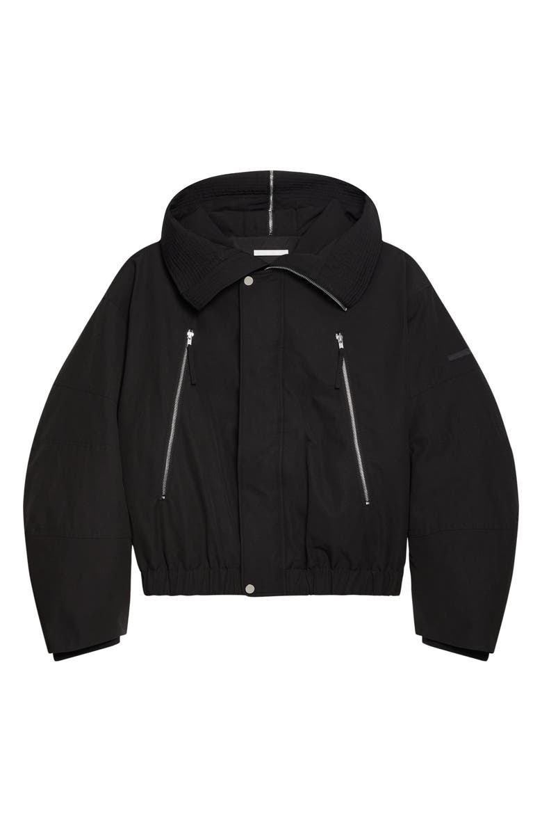 Helmut Lang Cotton Blend Bomber Jacket, Alternate, color, Black