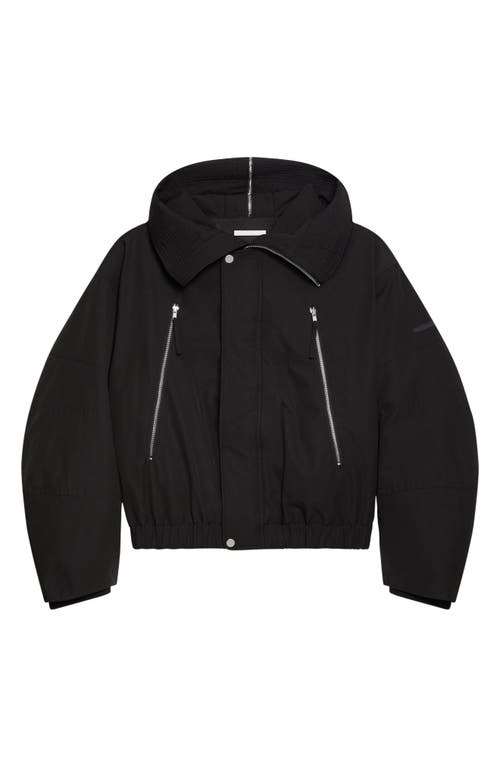 Helmut Lang Relaxed Fit Hooded Bomber Jacket In Black