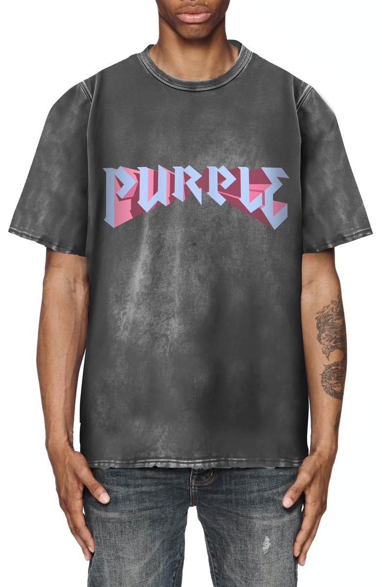 PURPLE BRAND Heavyweight Jersey Graphic T-Shirt, Main, color, Black