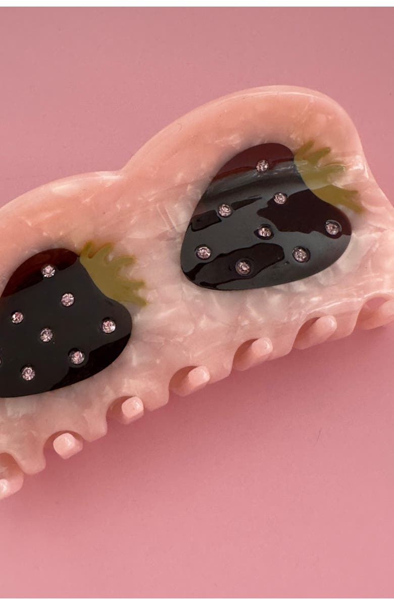 Centinelle Strawberries Hair Claw, Alternate, color, Blush