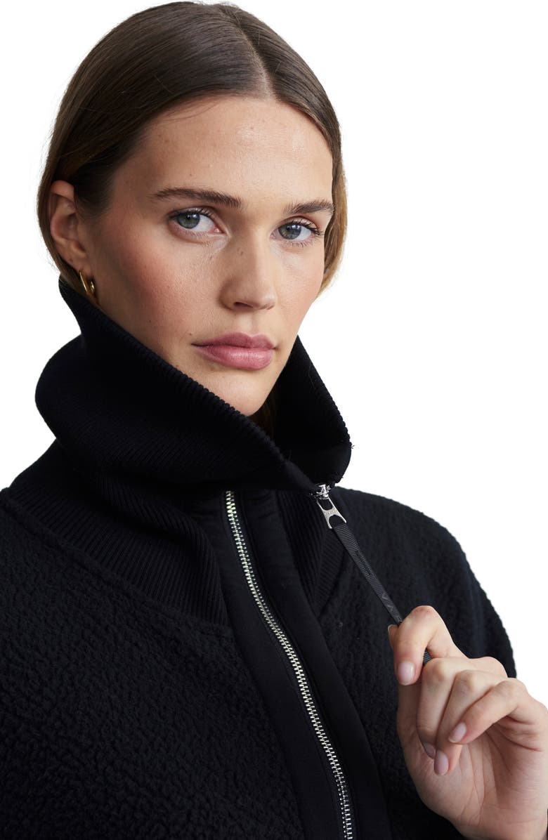 Varley Eleanor High Pile Fleece Jacket, Alternate, color, Black