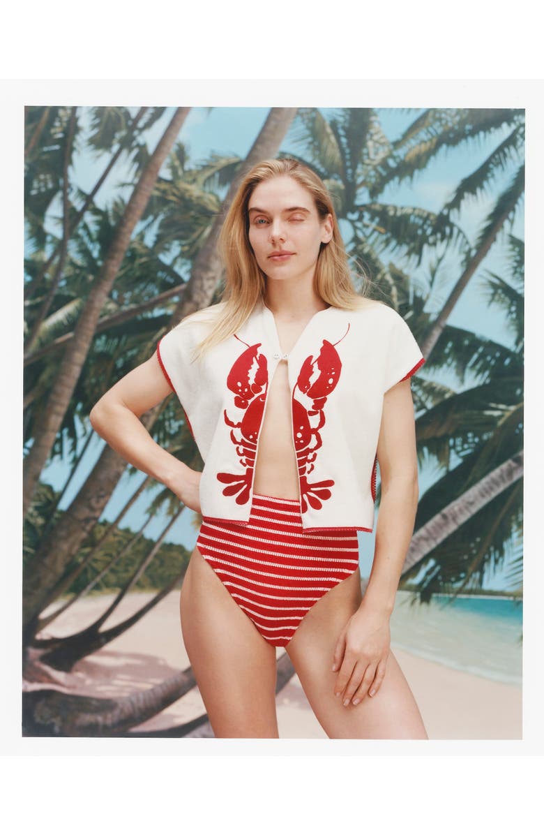 Tombolo 'Better Half' Hand Towel Top, Alternate, color, White