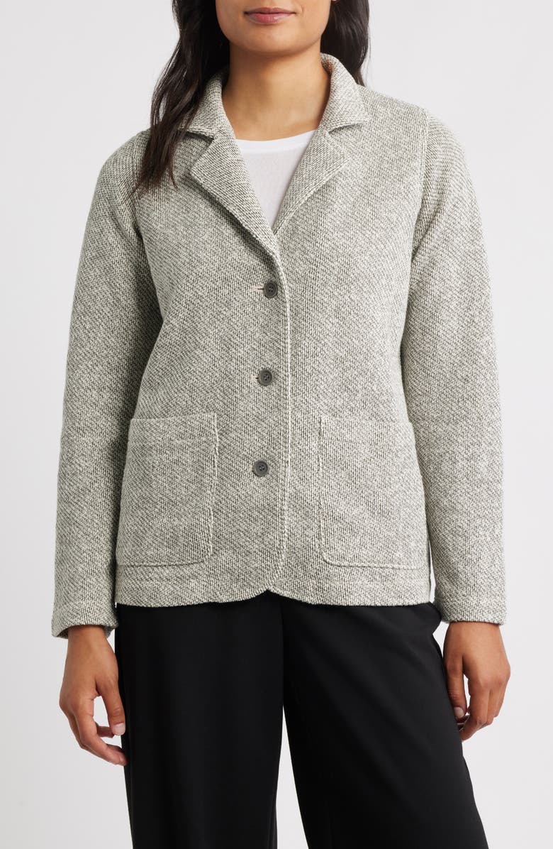 Eileen Fisher Organic Cotton Blazer, Alternate, color, Ash