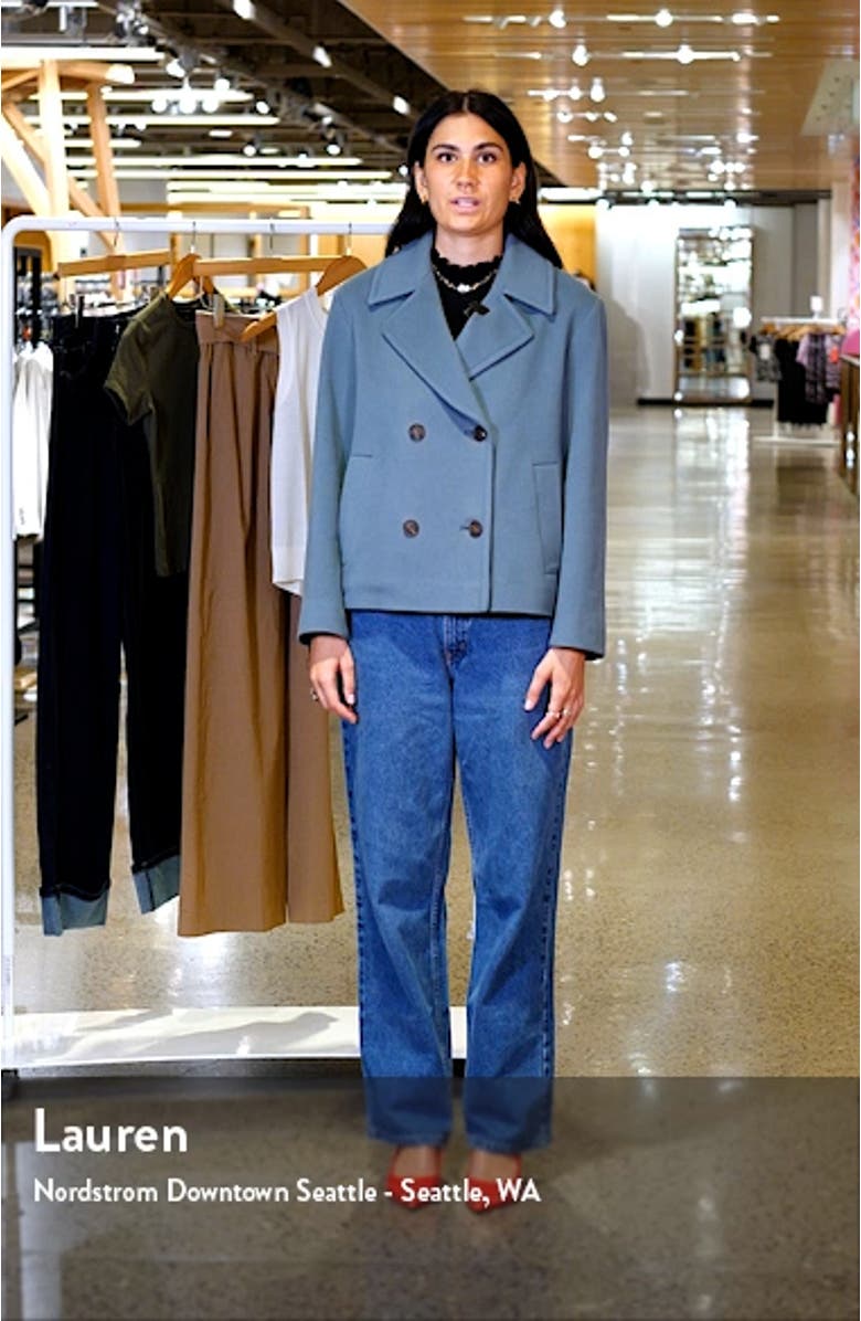 Barri Wool Crop Peacoat, sales video thumbnail