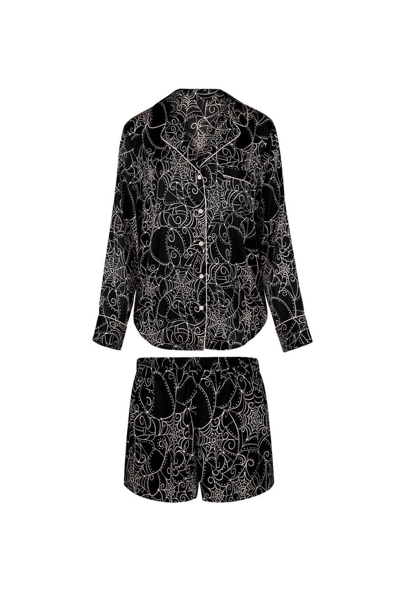 Sammi Pajama Set, Alternate, color, Novelty black