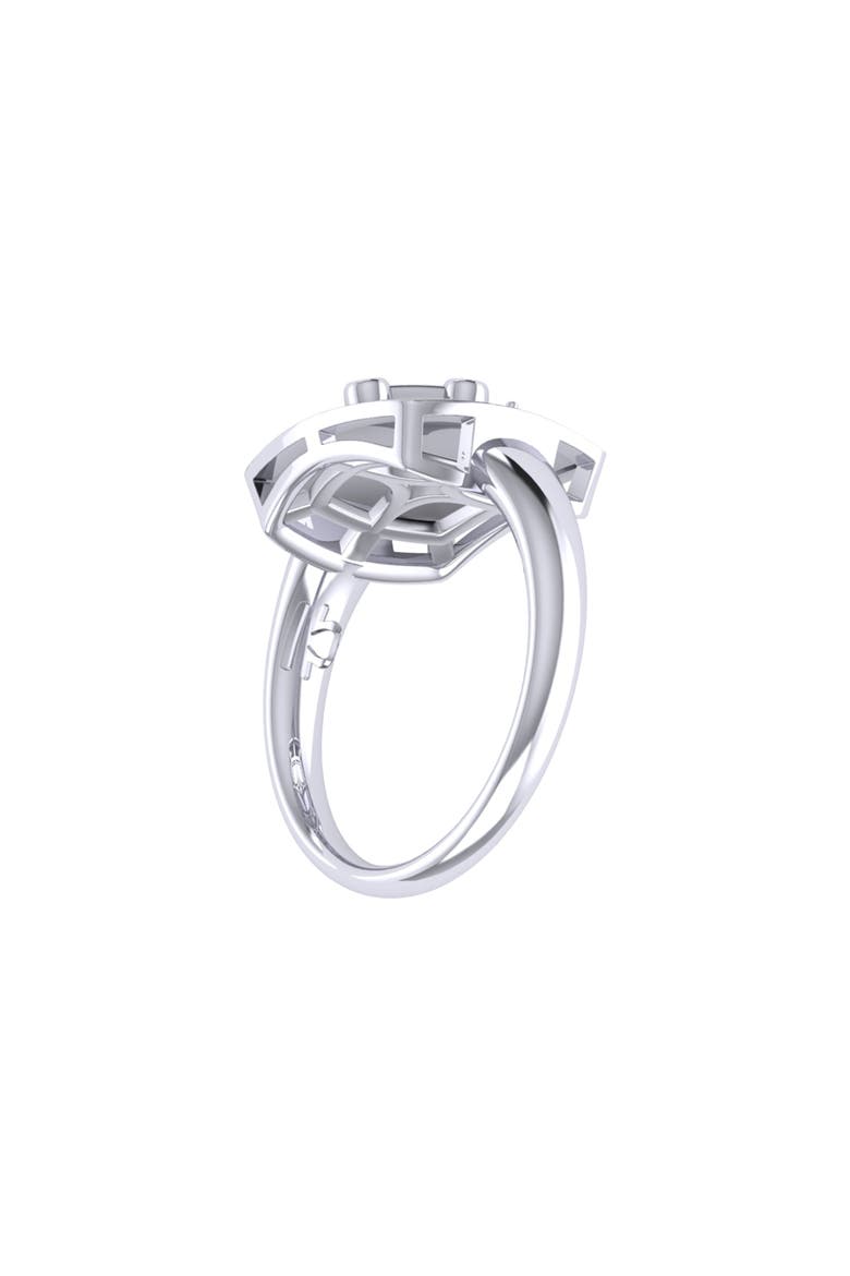 Libra Pink Tourmaline & Diamond Signet Ring in Sterling Silver, Alternate, color, Dark Grey