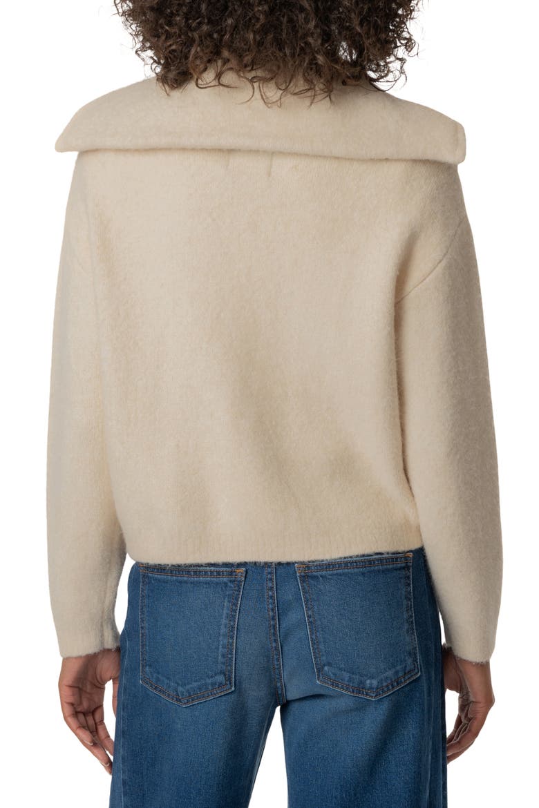 Rue Zip Sweater Knit Jacket, Alternate, color, CREAM